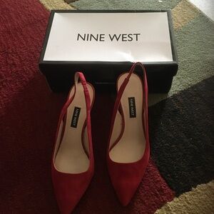 Nine West Red Pointed Toe Heels